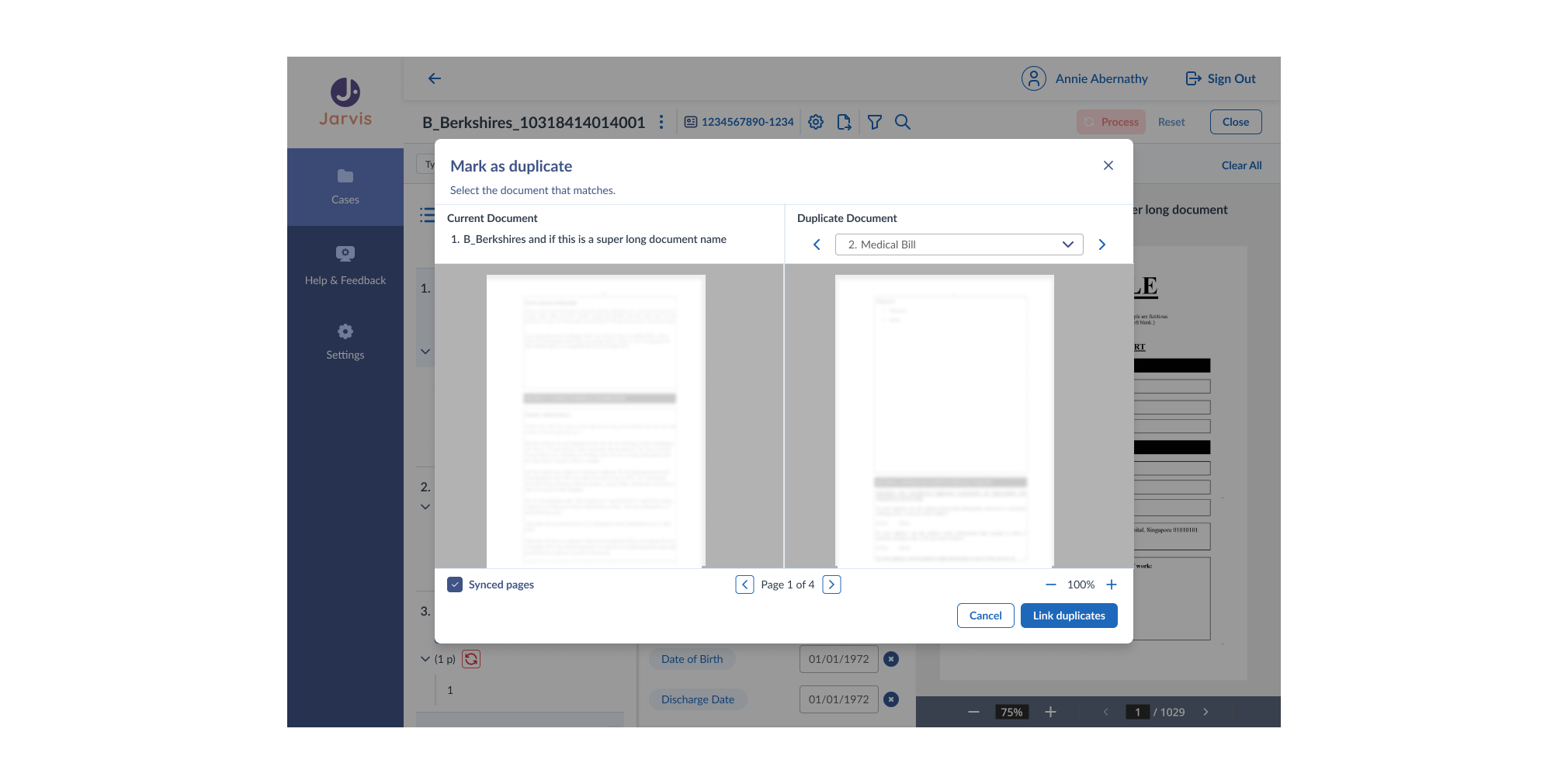 Duplicate page detection
